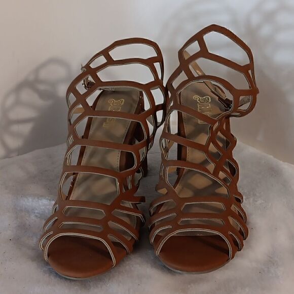 Brash Tan Strappy Sandals - Picture 2 of 8
